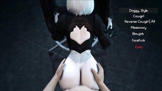 NIER: AUTOMATA DOGGY STYLE, BLOWJOB【HENTAI GAME】COWGIRL,MISSIONARY *GARGANTA PROFUNDA* XXX