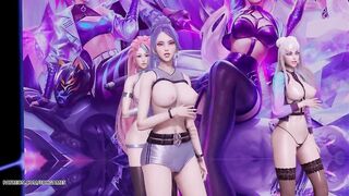 [MMD] T ara- Sexy Love StripVers. Ahri Akali Kaisa Evelynn KDA 3D Erotic Dance