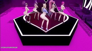 [MMD] TAHITI - Phone Number Nude Vers. Ahri Akali Kaisa Evelynn KDA 3D Erotic Dance