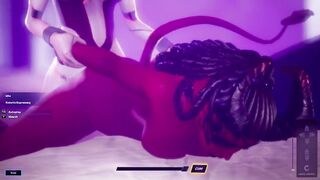 Subverse - Futanari cyber girl cums in succubus