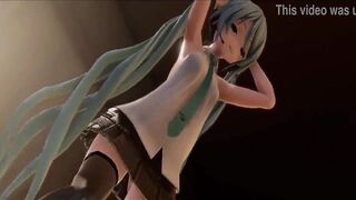 Hatsune miku dances for you to fuck her - MMD