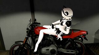 Hello moto! Bike sexy solo action! Waifu Emy is riding on the storm!