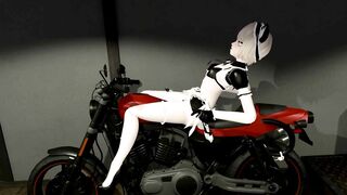 Hello moto! Bike sexy solo action! Waifu Emy is riding on the storm!