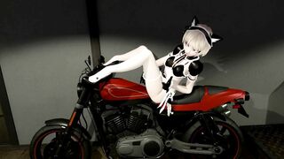 Hello moto! Bike sexy solo action! Waifu Emy is riding on the storm!