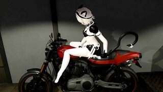 Hello moto! Bike sexy solo action! Waifu Emy is riding on the storm!