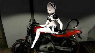 Hello moto! Bike sexy solo action! Waifu Emy is riding on the storm!