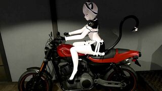 Hello moto! Bike sexy solo action! Waifu Emy is riding on the storm!