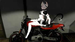 Hello moto! Bike sexy solo action! Waifu Emy is riding on the storm!