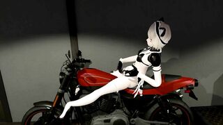 Hello moto! Bike sexy solo action! Waifu Emy is riding on the storm!