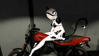 Hello moto! Bike sexy solo action! Waifu Emy is riding on the storm!