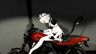 Hello moto! Bike sexy solo action! Waifu Emy is riding on the storm!