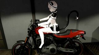 Hello moto! Bike sexy solo action! Waifu Emy is riding on the storm!