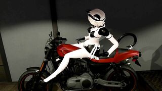 Hello moto! Bike sexy solo action! Waifu Emy is riding on the storm!