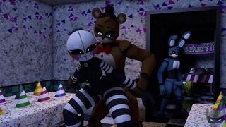 Freddy plays with the puppet (with sound)