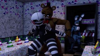 Freddy plays with the puppet (with sound)