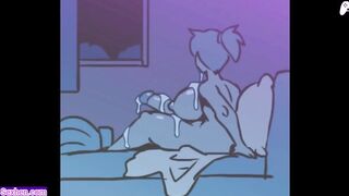*FUTA ALERT* Futa girl's cock ready to cum is sucked by a horny ghost | Hentai Animations | P2
