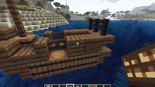 How to build a small pirate ship in Minecraft