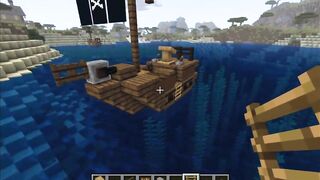 How to build a small pirate ship in Minecraft