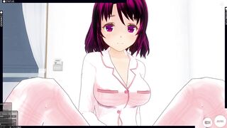 3D HENTAI in pajamas masturbates before bed