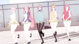 【KKVMD / MMD】WiggleWiggle 一花 二乃 三玖 四葉 五月【五等分の花嫁】