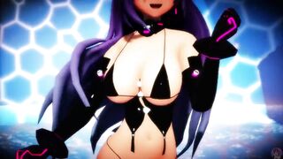 MMD R18 Iris Heart x Purple Heart Bikini Dance