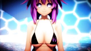 MMD R18 Iris Heart x Purple Heart Bikini Dance