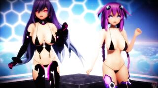 MMD R18 Iris Heart x Purple Heart Bikini Dance