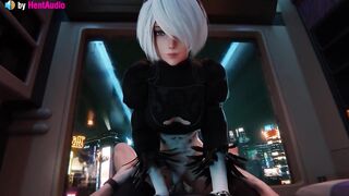 2B Vaginal Cowgirl (Nier Automata 3d animation with sound)