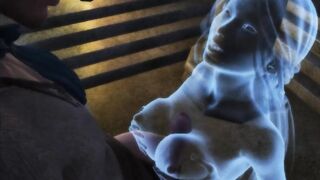 Sex with a ghost girl. Penis funny enters the transparent body | Anime porno