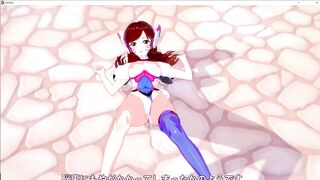 Owerwatch D.Va fucking POV pussy licking titjob cowgirl anime ucersoured teen 3D hentai koikatsu VR