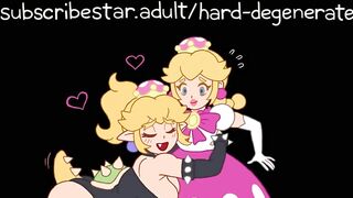 Futa Peachette and Bowsette spent some quality time together.