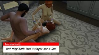 Family getting ready for a swing party. Invited two couples for porn | Adult games