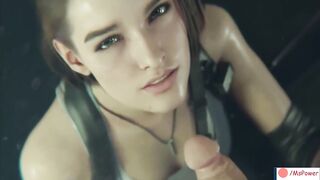 Resident Evil 3 Jill Sloppy Blowjob Deepthroat | MsPower