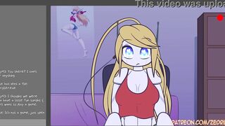 Cute hentai blonde plays with pussy (2D animation)