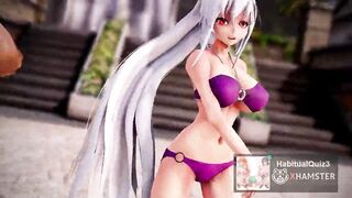 mmd r18 Haku Koshitantan Sex Dance 3d hentai cum swallow concert