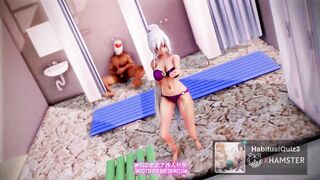 mmd r18 Haku Koshitantan Sex Dance 3d hentai cum swallow concert