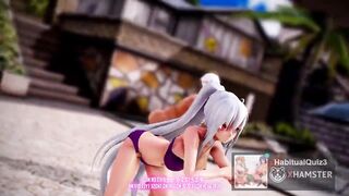 mmd r18 Haku Koshitantan Sex Dance 3d hentai cum swallow concert