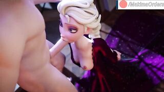 Elsa from Frozen Blows and Swallows. Animated | MakimaOrders