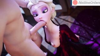 Elsa from Frozen Blows and Swallows. Animated | MakimaOrders