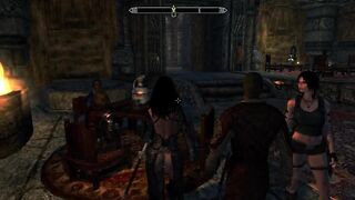 BDSM toys in Skyrim game. The characters are having fun! | PC gameplay