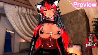 VRChat E-girl sucks your cock to release after work stress