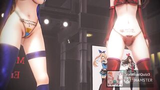 MMD r18 Kizuna AI & Mirai Akari Masked bitcH Erotic Show 3d hentai