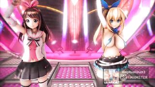 mmd r18 Kizuna AI & Mirai Akari Conqueror and Sex Party 3d hentai