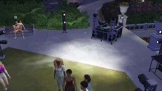 Porn at the disco on the bench. Threesome gangbang | Porno Game 3d, cartoon porn games