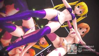 MMD r18 Lady slut Mian & Riho FUCK ME in the ass 3d hentai