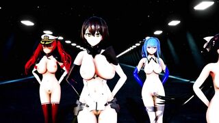 Mmd Azur Lane Sexy MILF Hot and Sexy 3d Hentai they will make you Surrender after Sex