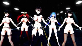 Mmd Azur Lane Sexy MILF Hot and Sexy 3d Hentai they will make you Surrender after Sex