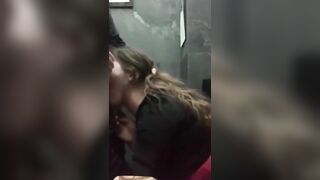 Hot Babe ​m​et​ at ​Me​tFuc​k Co​m Give Blowjob in Public Toilet