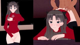 [VR 360 4K] Rin Tosaka Fate/stay Night Showing off the Pussy