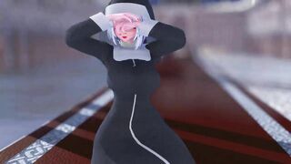 Mmd R18 Haku the Nun with Silver Hair Pussy Masturbate Fap Challenge